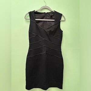 White House Black Market midi v neck dress